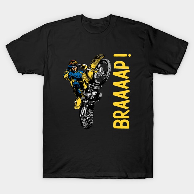 BRAAAP - Dirt MOTOCROSS Team T-Shirt by Pannolinno